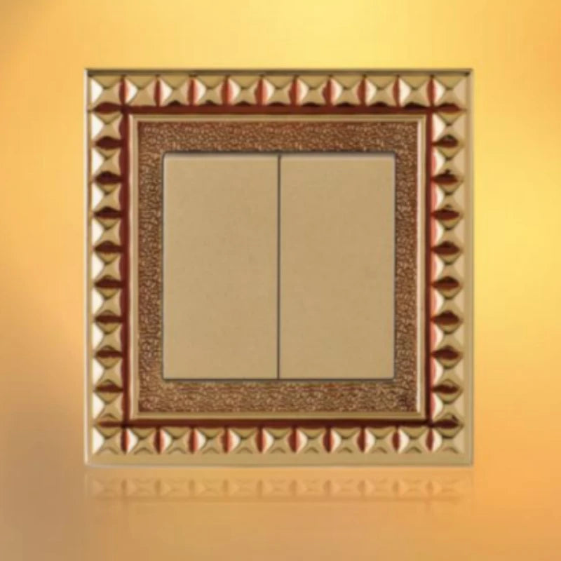 Brass wiring device with dual USB charging socket and vintage design