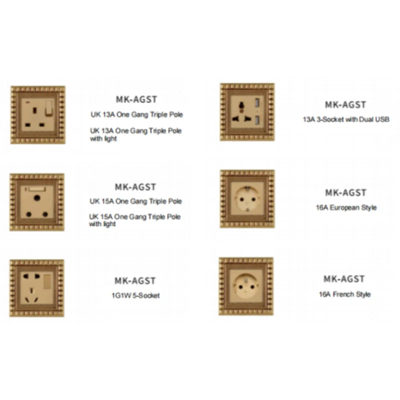 Brass dimmer switch for adjustable lighting control in interiors