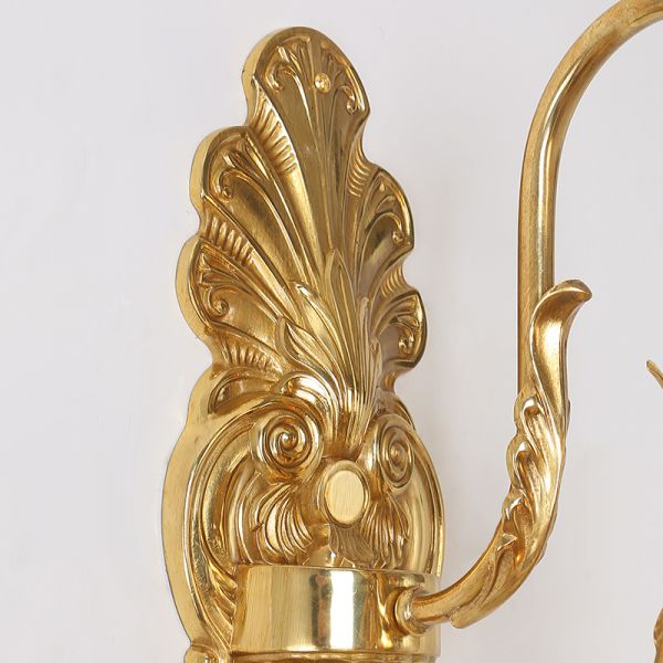 French Brass Wall Lamp