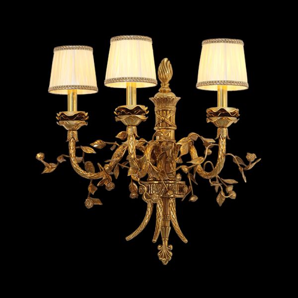 French Brass Wall Lamp