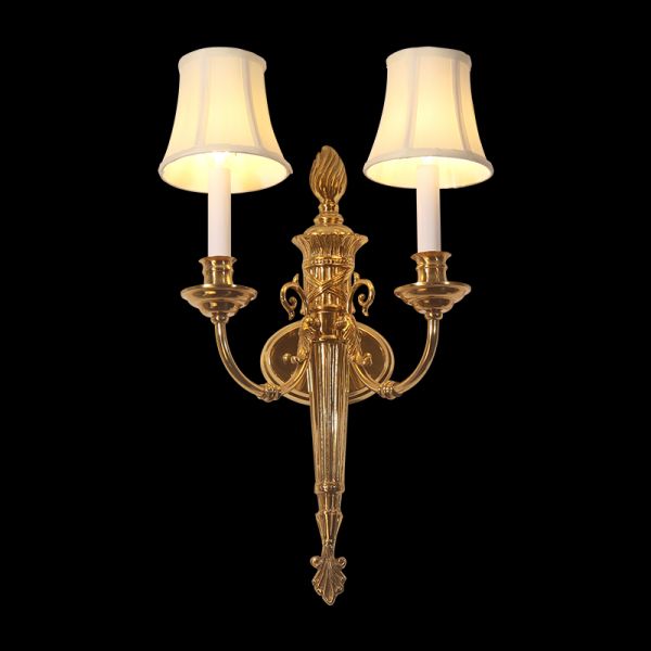 French Brass Wall Lamp