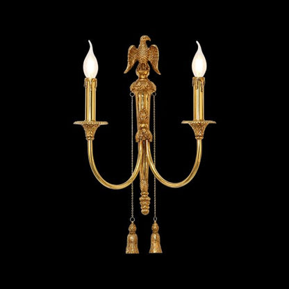 French Brass Wall Lamp