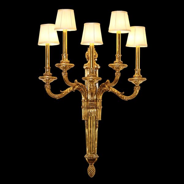 Torch Shape Brass Wall Lamp