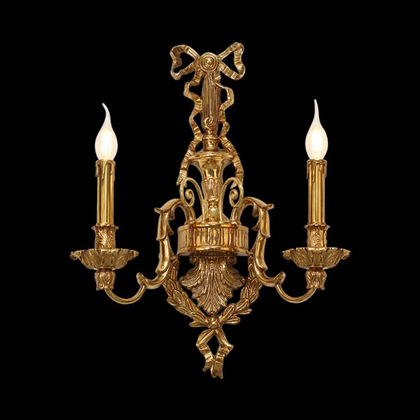 French Brass Wall Lamp