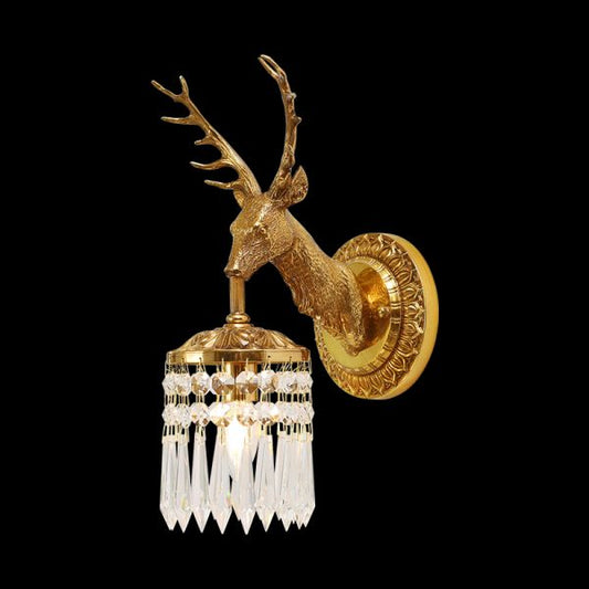 Deer Brass Wall Sconce