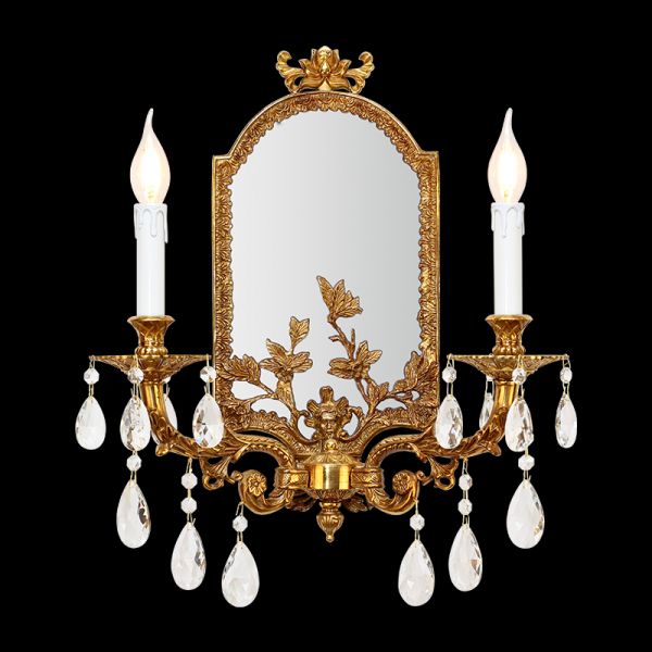 Mirror Brass Antique Wall Lamp