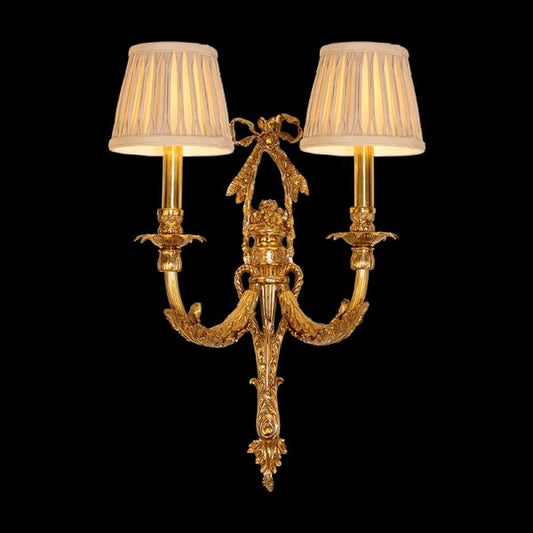 French Brass Wall Lamp