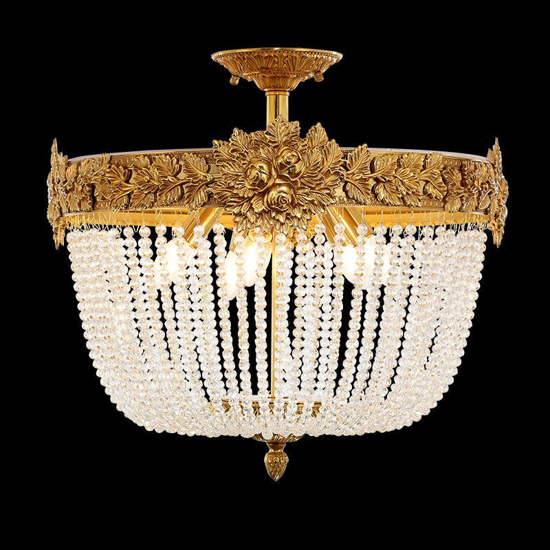 Bowl Brass Antique Ceiling Lamp