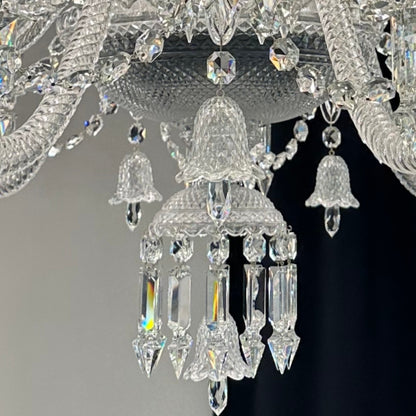 18 lampes Baccarat Crystal Design Chandelier (Long)