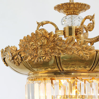 French Brass Pendant Lamp