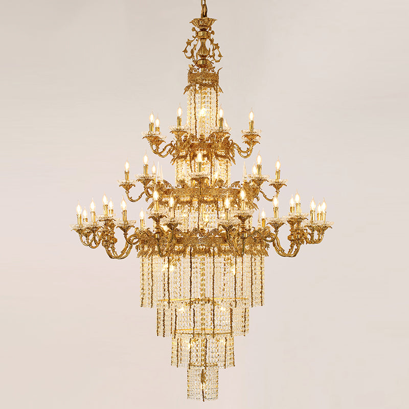 Giant Brass Antique Chandelier