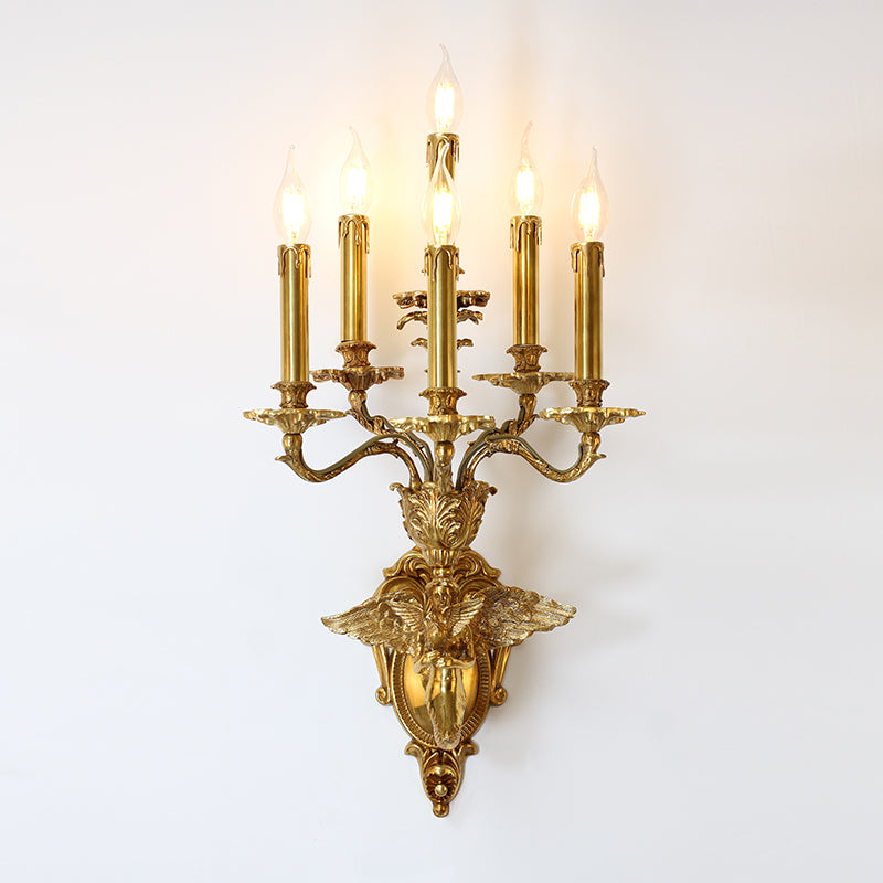 Siren Shape Gold Brass Wall Lamp