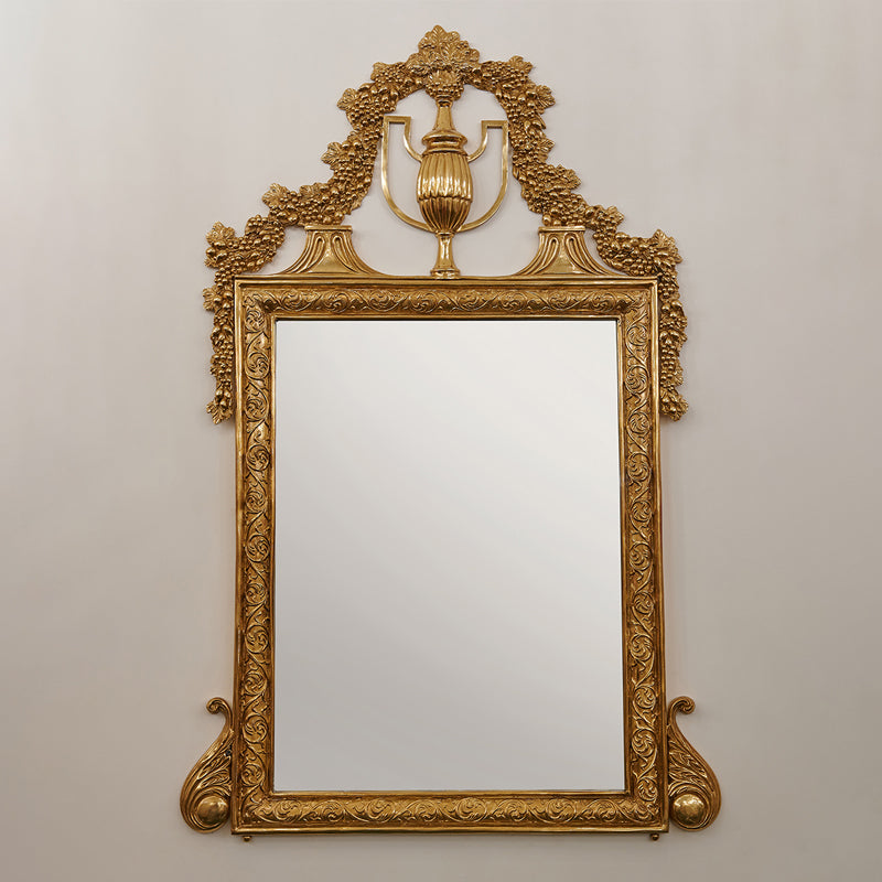 Victorian Brass Mirror