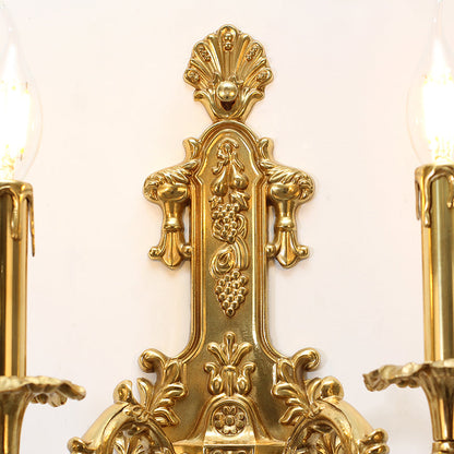 French Brass Wall Lamp