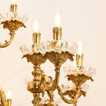 Giant Brass Antique Chandelier