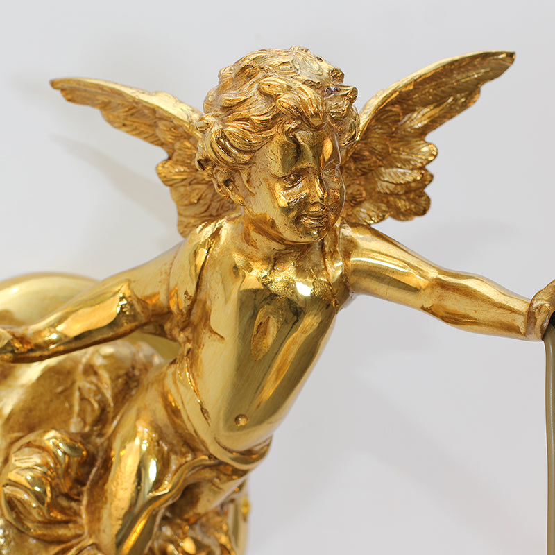 French Brass Angel Wall Lamp