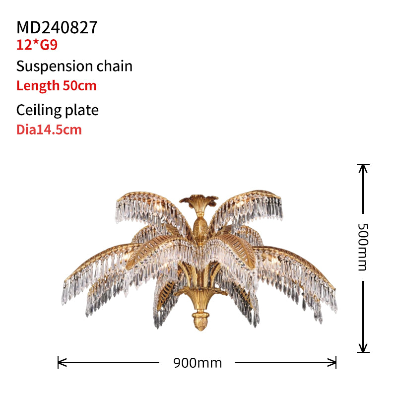 2 niveaux victoriens Plam Chandelier