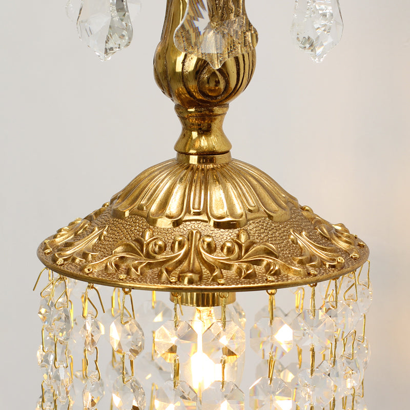 brass crystal decorative wall lamp