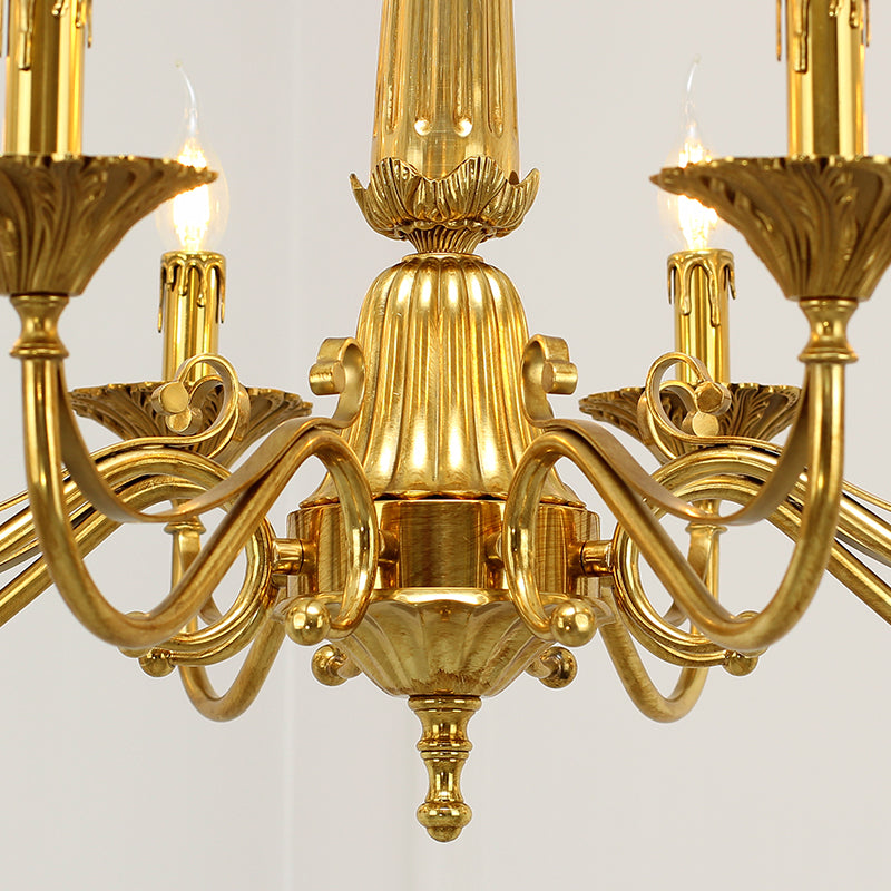 all brass chandelier