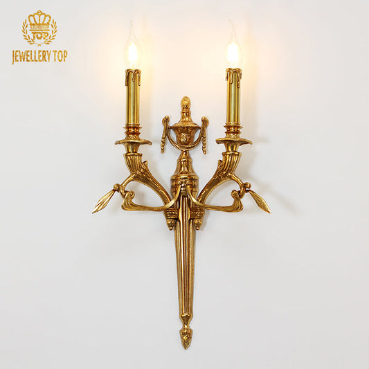 French Brass Wall Lamp