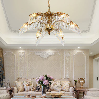 Palm Brass&Crystal Chandelier