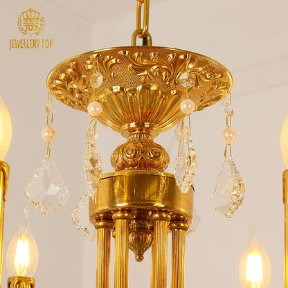 brass chandelier