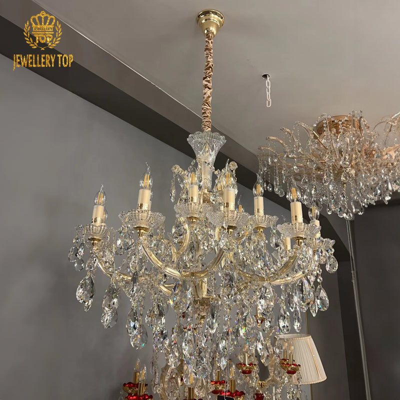 Golden Color Maria Theresa Crystal Chandelier