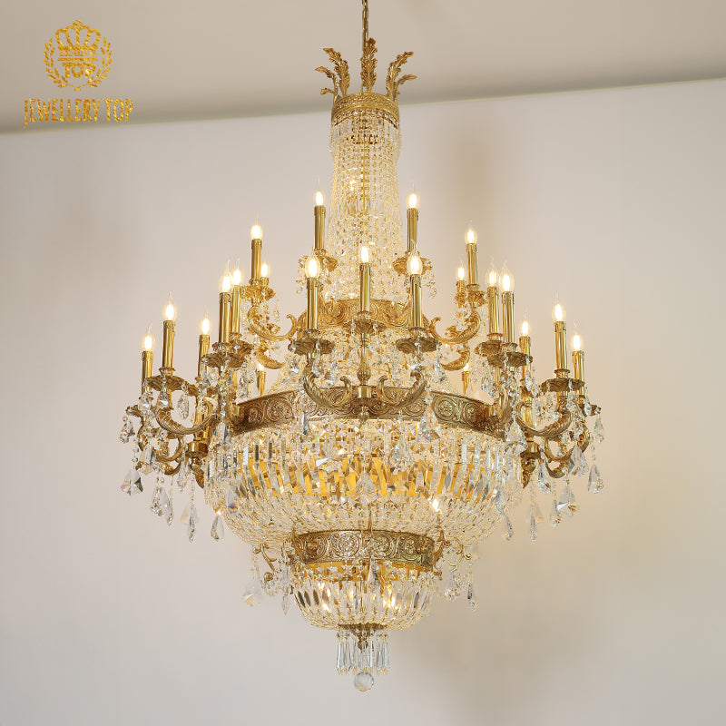 Empire Brass Crystal Chandelier