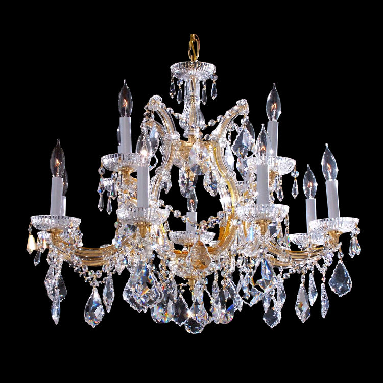 12 Lamps Maria Theresa Crystal Glass Chandelier