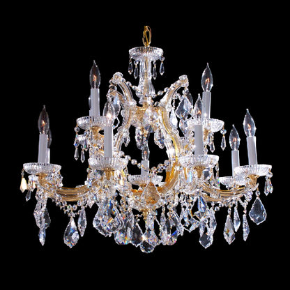 12 Lamps Maria Theresa Crystal Glass Chandelier