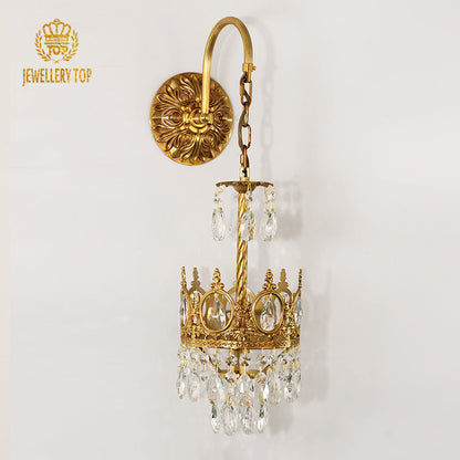 French Crown Crystal Chandelier