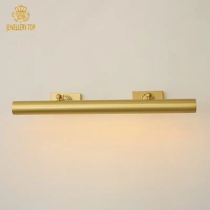 Matte gold wall lamp with cylindrical design