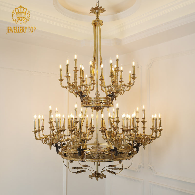 Victorian Brass Antique Chandelier