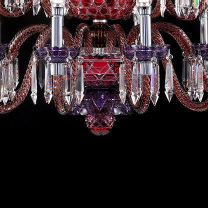 18 lamps Crystal Glass Design Chandelier