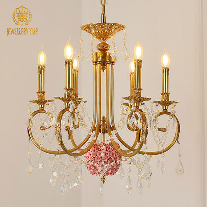 brass chandelier