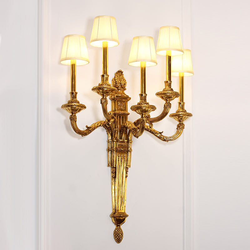 Torch Shape Brass Wall Lamp