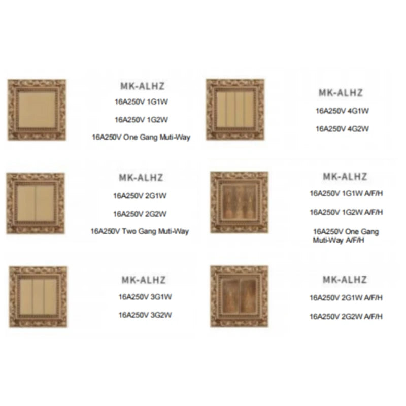 Capacitive touch brass wall switch with multi-gang control for modern homes