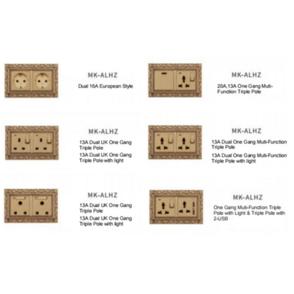 Smart brass wiring device for Wi-Fi router and sensor-based functions