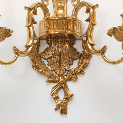 Arc de Laurel Brass Wall Lights