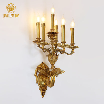 Siren Shape Gold Brass Wall Lamp