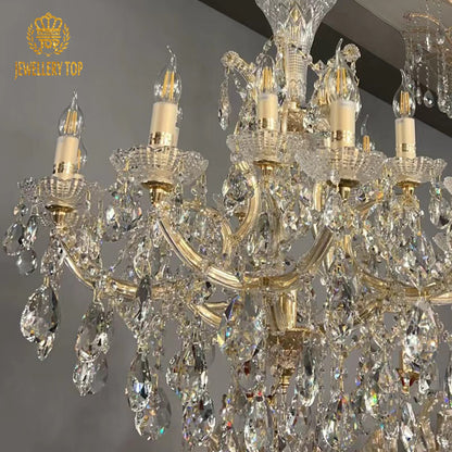 Golden Color Maria Theresa Crystal Chandelier