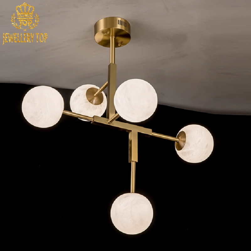 Solstice Spheres Alabaster Chandelier