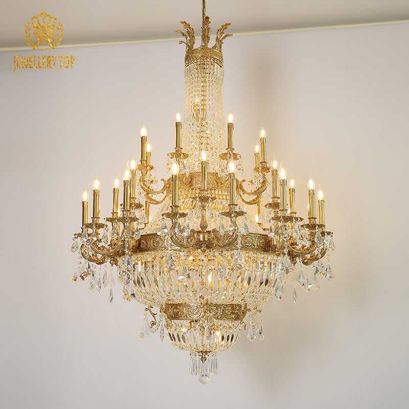 Empire Brass Crystal Chandelier