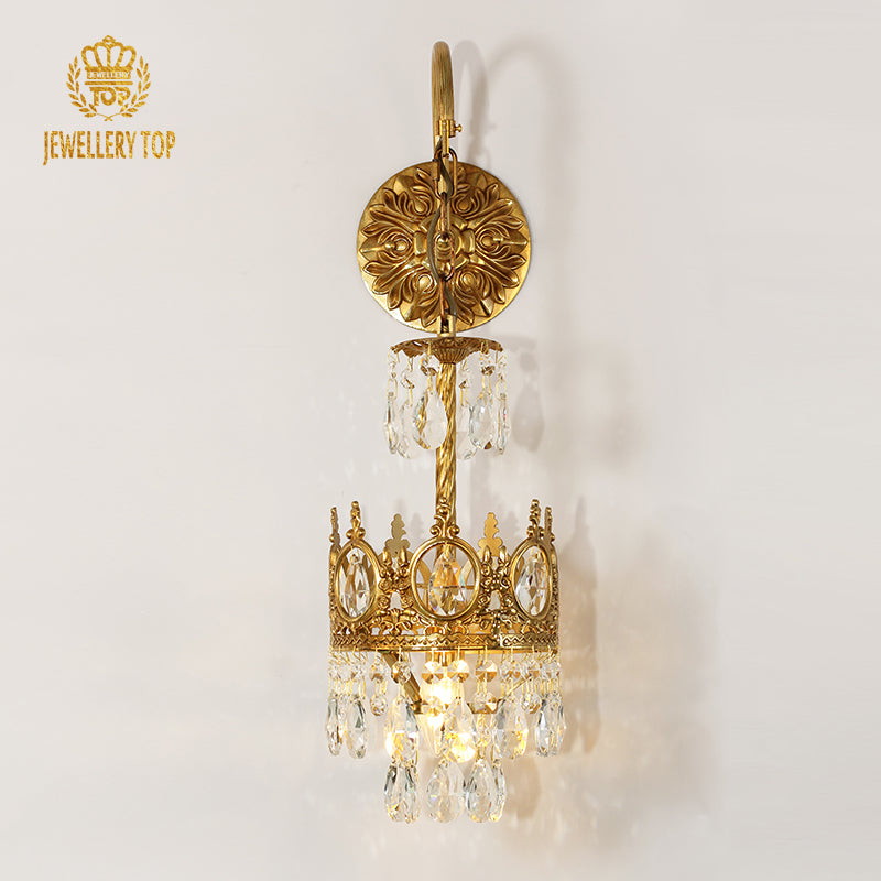 French Crown Crystal Chandelier