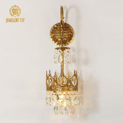 French Crown Crystal Chandelier