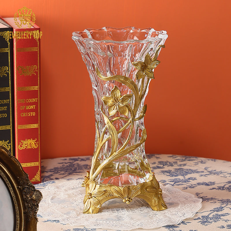 Brass&Crystal Decoration Vase