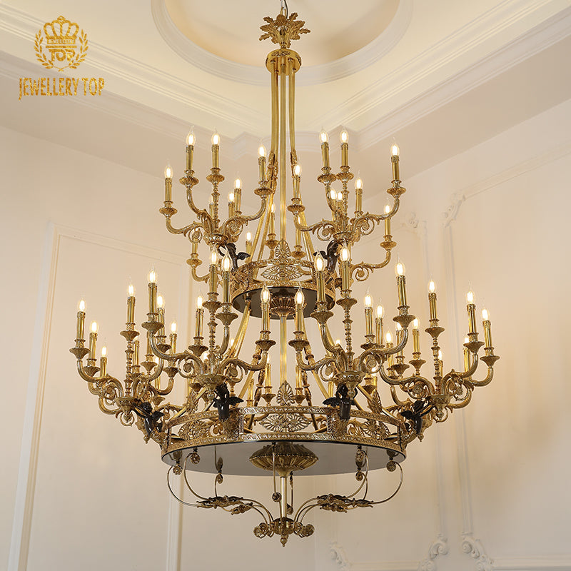 Victorian Brass Antique Chandelier