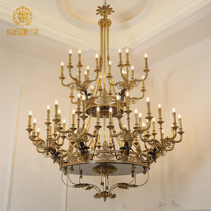 Victorian Brass Antique Chandelier