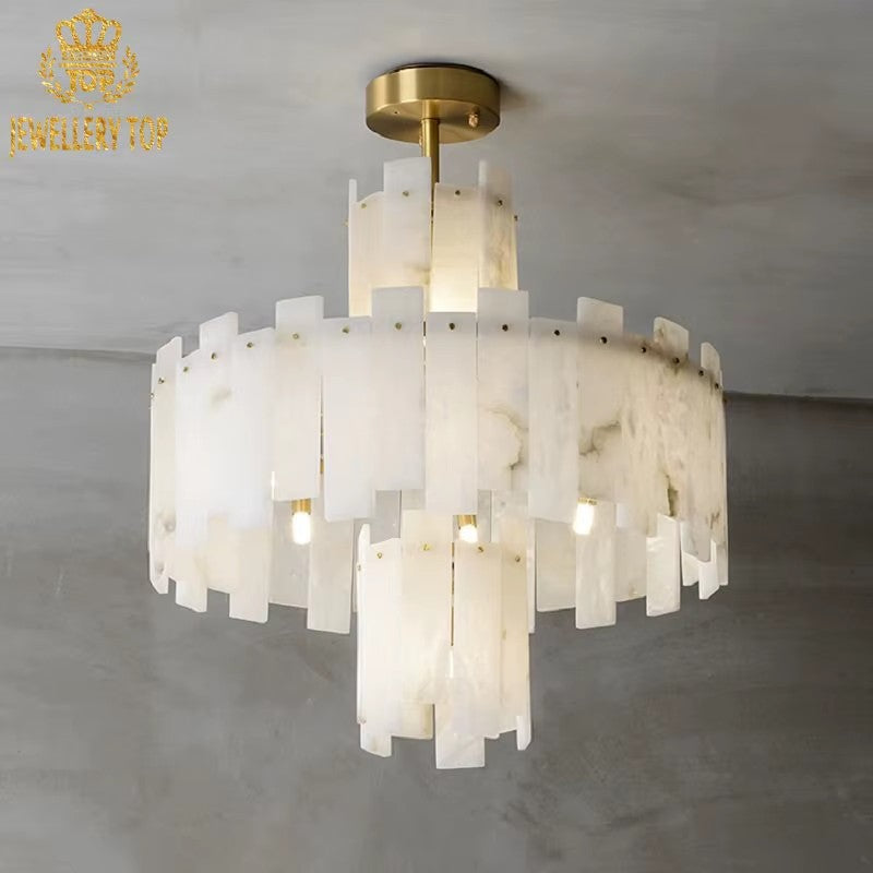 Odessa Cascade Alabaster Chandelier