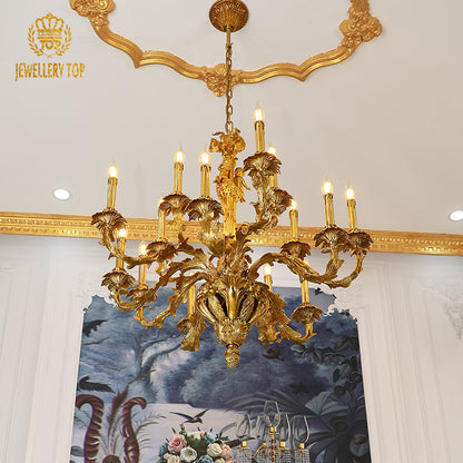 Classic French Brass Chandelier